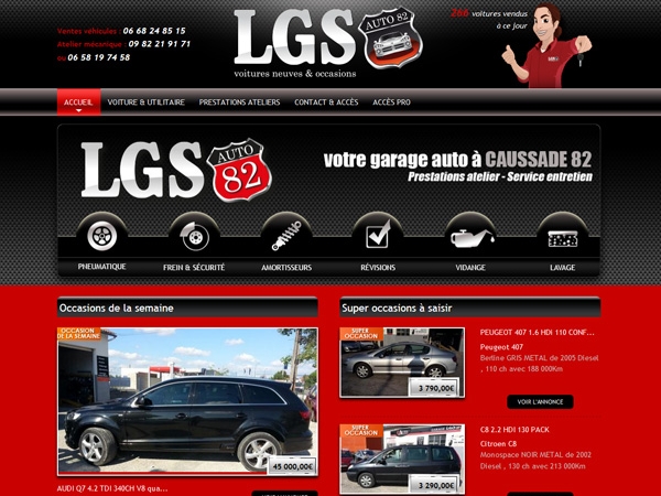 Graphiste logo LGS auto 82 sur Caussade 82 
