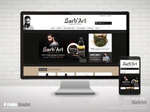 Site internet e-commerce de la boutique de soins à barbe Barb'Art - Thème prestashop