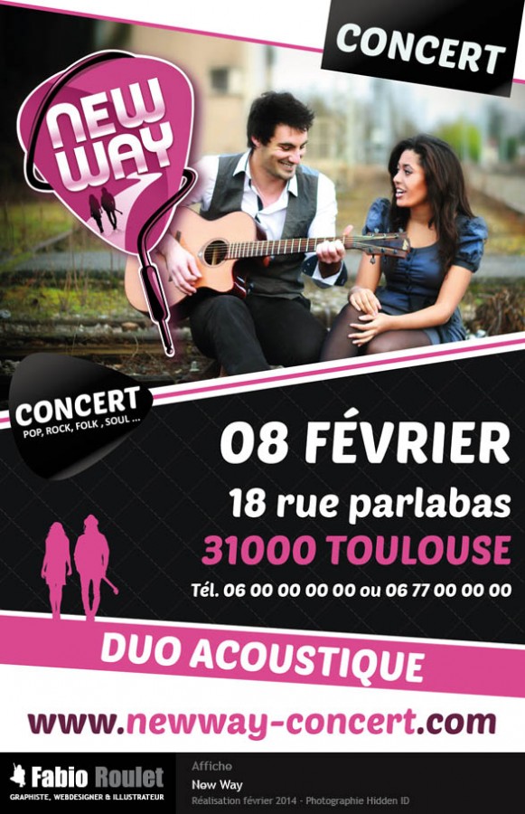 Affiche pour le groupe New Way à Toulouse