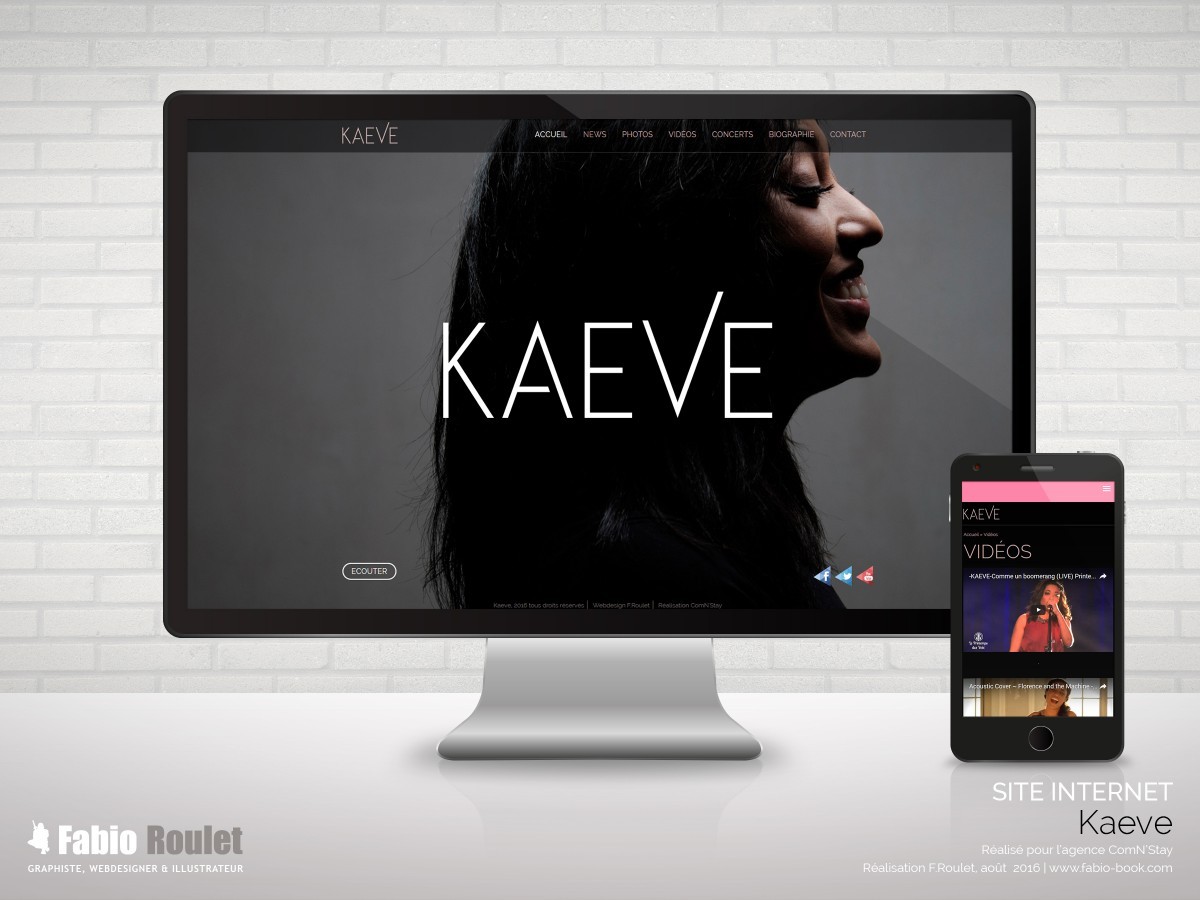 Site internet Drupal de la chanteuse Kaeve