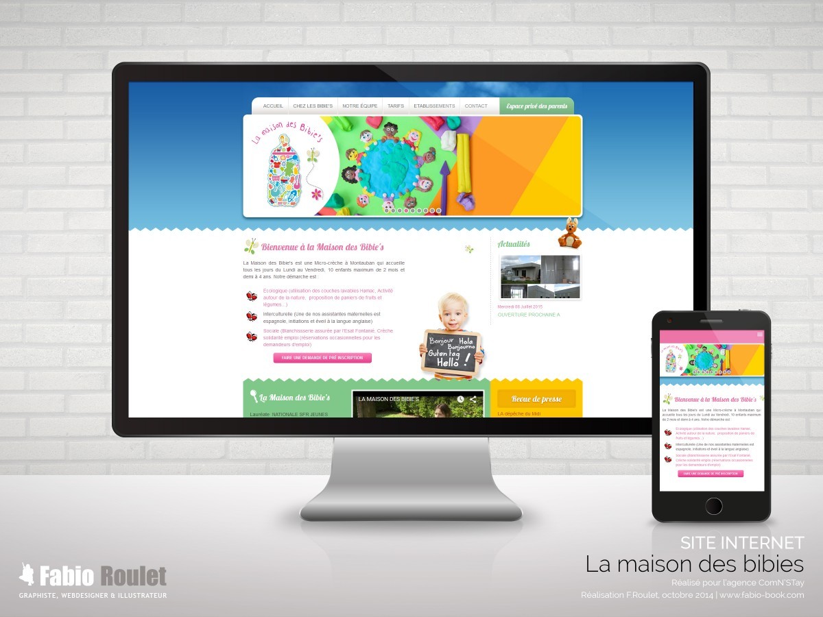 Site internet responsive sous drupal de la crèche à Montauban