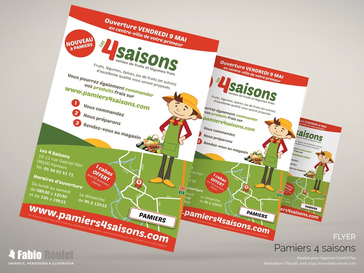Flyer : lancement du site internet Pamiers 4 Saisons Flyer